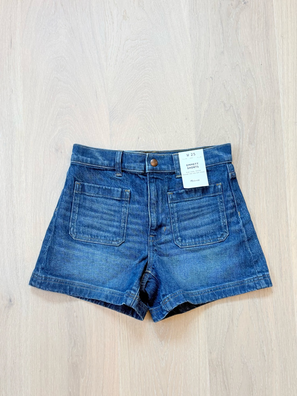 Madewell Emmett High Rise Denim Shorts Size 25 NWT